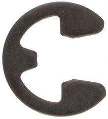 Rotor Clip - 0.116" Groove Diam, 5/32" Shaft Diam, Phosphate Steel, E Style External Retaining Rings - 0.029" Groove Width, 0.02" Groove Depth, 0.025" Ring Thickness, Grade 1060-1090 - USA Tool & Supply