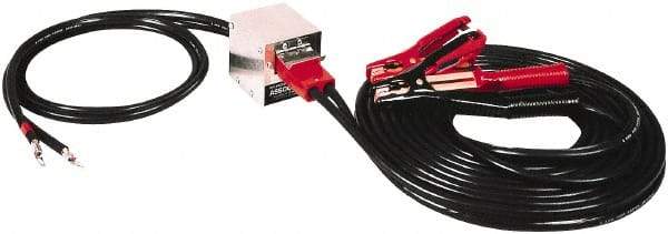 Associated Equipment - 25 Ft. Long, 500 Amperage Rating, Plug in Booster Cable - Black, 4 AWG Wire Guage - USA Tool & Supply