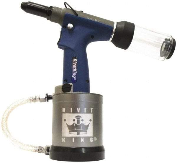 RivetKing - 3/16" Capacity, Air Riveter - 0.787" Long Stroke, 20" Inlet - USA Tool & Supply