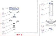 RivetKing - 3 to 6" Seal Kit for Rivet Tool - Includes O-Rings, Buffer, Seal Ring, Piston Ring - USA Tool & Supply