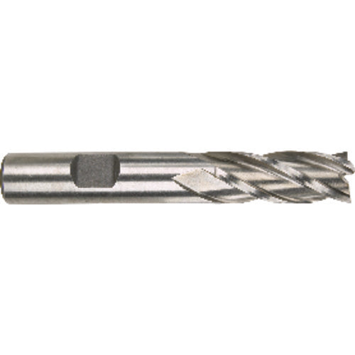 3/4″ × 3/4″ × 1 5/8″ × 3 7/8″ 4 Flute Single End HSS Finishing Center Cutting End Mill-TiN Series/List #4550G - Exact Industrial Supply