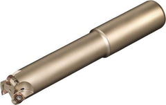 Sumitomo - 1-1/4" Cutting Diam, 1-1/4" Shank Diam, Straight Shank Indexable Copy End Mill - 2 Inserts, QPET, QPMT Insert, WRCX Toolholder, Through Coolant - USA Tool & Supply