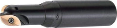 Sumitomo - 3/4" Cut Diam, 0.752" Max Depth of Cut, 1" Shank Diam, 4.546" OAL, Indexable Ball Nose End Mill - 2.285" Head Length, Straight Shank, WBMR Toolholder, ZNMT3CX, ZNMT3SX Insert - USA Tool & Supply