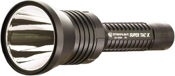 Streamlight - White LED Bulb, 200 Lumens, Industrial/Tactical Flashlight - Black Aluminum Body, 2 CR123A Lithium Batteries Included - USA Tool & Supply