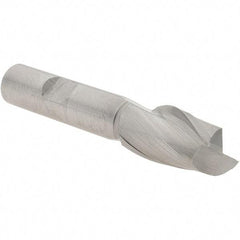 Value Collection - 5/8", 1-1/8" LOC, 1/2" Shank Diam, 3-1/8" OAL, 2 Flute, High Speed Steel Square End Mill - Single End, Uncoated, Spiral Flute, 30° Helix, Centercutting, Right Hand Cut, Right Hand Flute - USA Tool & Supply