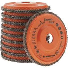 Value Collection - 40 Grit, 5" Disc Diam, 7/8" Center Hole, Type 28 Ceramic Flap Disc - 12,200 Max RPM, Coated - USA Tool & Supply