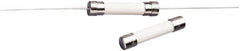 Value Collection - 250 VAC, 5 Amp, Fast-Acting Miniature Glass/Ceramic Fuse - 1-1/4" OAL, 1/4" Diam - USA Tool & Supply