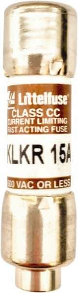 Value Collection - 600 VAC, 15 Amp, Fast-Acting Semiconductor/High Speed Fuse - 1-1/2" OAL, 200 (RMS Symmetrical) kA Rating, 13/32" Diam - USA Tool & Supply