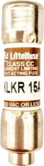 Value Collection - 600 VAC, 15 Amp, Fast-Acting Semiconductor/High Speed Fuse - 1-1/2" OAL, 200 (RMS Symmetrical) kA Rating, 13/32" Diam - USA Tool & Supply