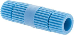 Value Collection - 16 to 14 AWG Compatible, Nylon Fully Insulated, Crimp-On Butt Splice Terminal - 2 Wire Entries, Brass Contacts, Blue - USA Tool & Supply