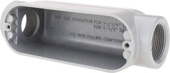 Value Collection - Form 85, C Body, 1-1/4" Trade, IMC, Rigid Aluminum Conduit Body - Oval - USA Tool & Supply