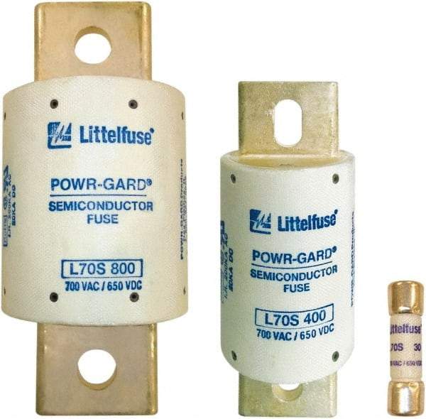 Value Collection - 650 VDC, 700 VAC, 200 Amp, Fast-Acting Semiconductor/High Speed Fuse - 5-3/32" OAL, 20 at DC, 200 at AC kA Rating, 1-1/2" Diam - USA Tool & Supply