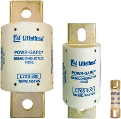 Value Collection - 650 VDC, 700 VAC, 400 Amp, Fast-Acting Semiconductor/High Speed Fuse - 5-3/32" OAL, 20 at DC, 200 at AC kA Rating, 2" Diam - USA Tool & Supply