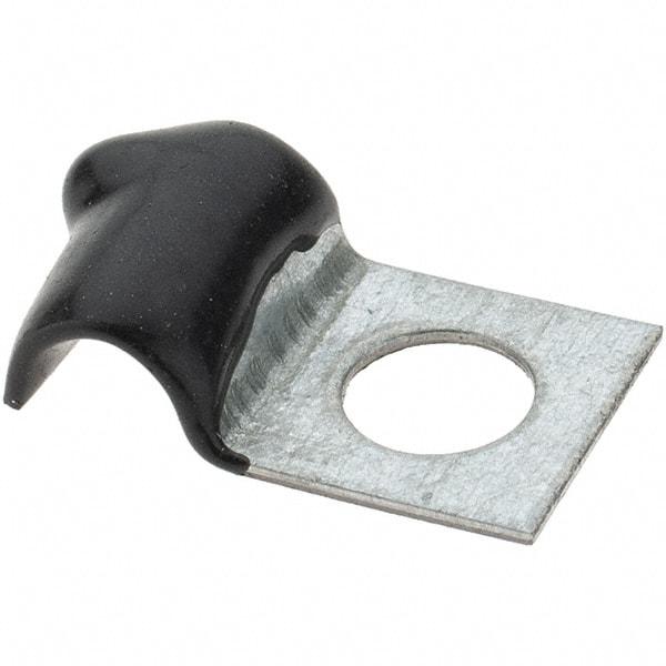 Value Collection - 3/16" Bundle Diam, 1/4" Hole, Steel Clamp - 1/2" Wide, Black - USA Tool & Supply