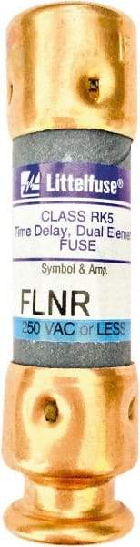 Value Collection - 125 VDC, 250 VAC, 0.5 Amp, Time Delay General Purpose Fuse - 2" OAL, 200 kA Rating, 9/16" Diam - USA Tool & Supply