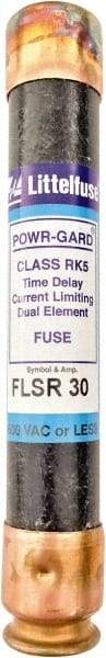 Value Collection - 300 VDC, 600 VAC, 30 Amp, Time Delay General Purpose Fuse - 200 kA Rating - USA Tool & Supply