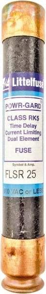 Value Collection - 300 VDC, 600 VAC, 25 Amp, Time Delay General Purpose Fuse - 200 kA Rating - USA Tool & Supply