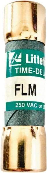 Value Collection - 250 VAC, 1.25 Amp, Time Delay Plug Fuse - 1-1/2" OAL, 10 at AC kA Rating, 13/32" Diam - USA Tool & Supply