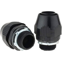 Value Collection - 1" Trade, Plastic Threaded Straight Liquidtight Conduit Connector - USA Tool & Supply