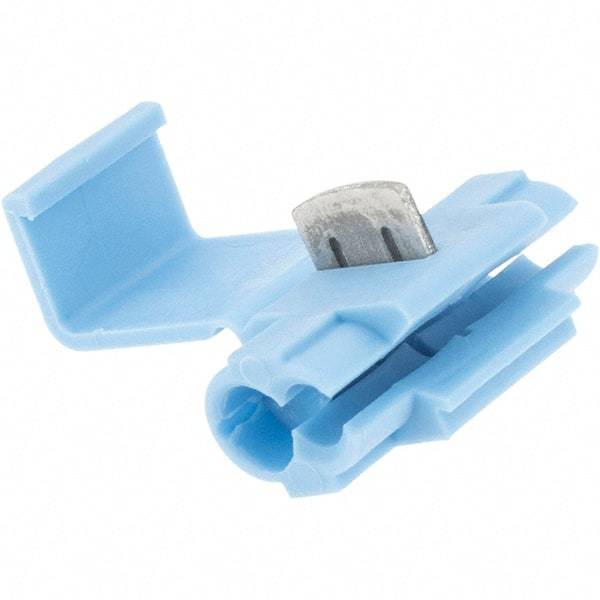 Value Collection - 18 to 14 AWG, Blue, IDC, Tap Quick Splice Connector - 2 Wires - USA Tool & Supply