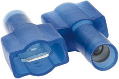 Value Collection - 16 to 14 AWG, Nylon, Fully Insulated, Male Wire Disconnect - 1/4" Wide Tab, Blue - USA Tool & Supply