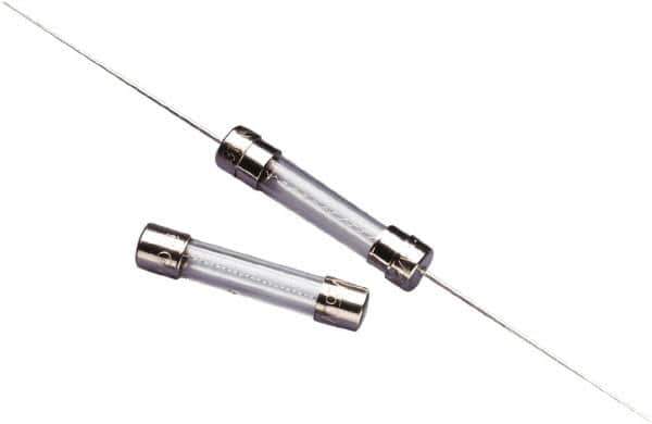 Value Collection - 250 VAC, 7 Amp, Fast-Acting Miniature Glass/Ceramic Fuse - Fuse Holder Mount, 1-1/4" OAL, 1/4" Diam - USA Tool & Supply