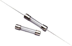 Value Collection - 250 VAC, 0.2 Amp, Fast-Acting Miniature Glass/Ceramic Fuse - Fuse Holder Mount, 1-1/4" OAL, 1/4" Diam - USA Tool & Supply
