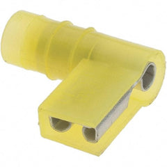 Value Collection - 12 to 10 AWG, Nylon, Fully Insulated, Female Wire Disconnect - 1/4" Wide Tab, Yellow, CSA Certified, UL Listed - USA Tool & Supply