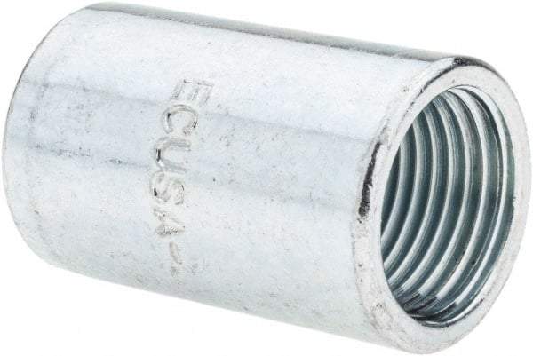 Value Collection - 1/2" Trade, Steel Threaded Straight Rigid/Intermediate (IMC) Conduit Coupling - USA Tool & Supply