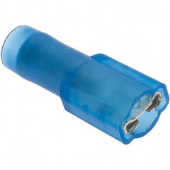 Value Collection - 16 to 14 AWG, Fully Insulated, Female Wire Disconnect - 3/16" Wide Tab, Blue, CSA Certified, UL Listed - USA Tool & Supply