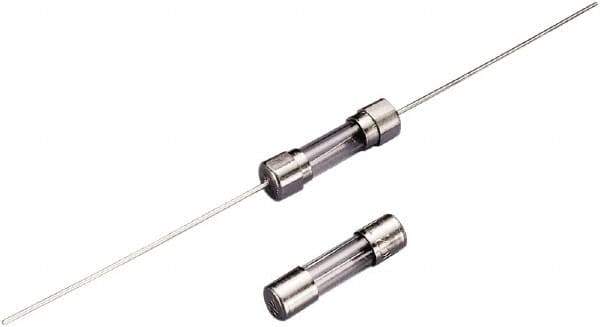 Value Collection - 250 VAC, 5 Amp, Fast-Acting Miniature Glass/Ceramic Fuse - Fuse Holder Mount, 20mm OAL, 5mm Diam - USA Tool & Supply