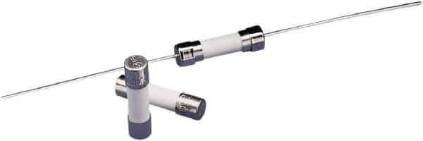 Value Collection - 125 VAC, 5 Amp, Fast-Acting Miniature Glass/Ceramic Fuse - Fuse Holder Mount, 20mm OAL, 5mm Diam - USA Tool & Supply