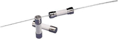 Value Collection - 250 VAC, 1 Amp, Fast-Acting Miniature Glass/Ceramic Fuse - Fuse Holder Mount, 20mm OAL, 5mm Diam - USA Tool & Supply