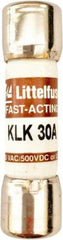 Value Collection - 600 VAC, 30 Amp, Fast-Acting Semiconductor/High Speed Fuse - 1-1/2" OAL, 100 at AC kA Rating, 13/32" Diam - USA Tool & Supply