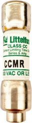 Littelfuse - 250 VDC, 600 VAC, 0.5 Amp, Time Delay General Purpose Fuse - Fuse Holder Mount, 38.1mm OAL, 20 at DC, 200 (RMS), 300 (Self-Certified) kA Rating, 10.3mm Diam - USA Tool & Supply