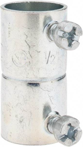 Value Collection - 1/2" Trade, Steel Set Screw EMT Conduit Coupling - USA Tool & Supply