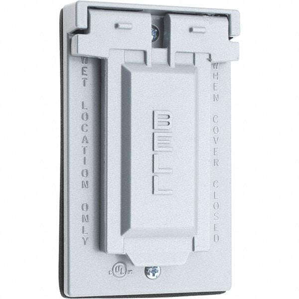 Value Collection - Electrical Outlet Box Stainless Steel GFCI Receptacle Cover - Includes Sealing Gasket - USA Tool & Supply