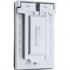 Value Collection - Electrical Outlet Box Stainless Steel GFCI Receptacle Cover - Includes Sealing Gasket - USA Tool & Supply