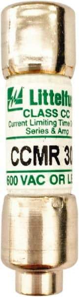 Value Collection - 500 VDC, 600 VAC, 30 Amp, Time Delay General Purpose Fuse - 300 at AC kA Rating - USA Tool & Supply
