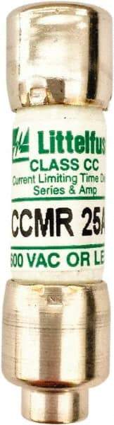 Value Collection - 500 VDC, 600 VAC, 25 Amp, Time Delay General Purpose Fuse - 300 at AC kA Rating - USA Tool & Supply