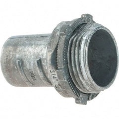 Value Collection - 3/4" Trade, Die Cast Zinc Threaded Straight FMC Conduit Connector - USA Tool & Supply