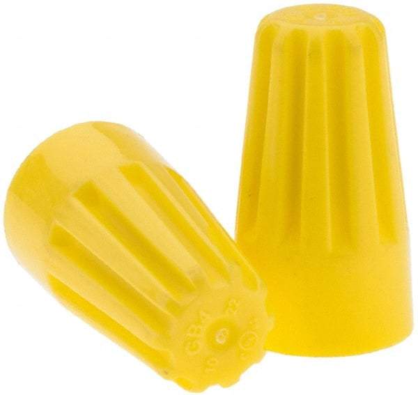 Value Collection - 1, 14 + & 1, 18 to 3, 12 AWG, 1,000 Volt (Lighting) & 600 Volt (Building Wire), Corrosion Resistant & Flame Retardant, Standard Twist on Wire Connector - Yellow, 221°F - USA Tool & Supply