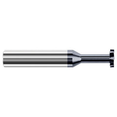 ‎Staggered Tooth - 2.5000″ (2-1/2″) Cutter Diameter × 0.0100″ Radius × 0.1250″ (1/8″) Width × 0.3750″ (3/8″) Neck Length Carbide Corner Radius Stagger Keyseat Cutter, 6 Flutes, AlTiN Coated