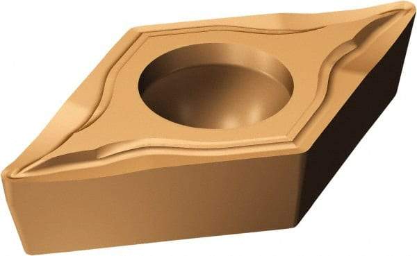 Sandvik Coromant - DCGT21.51 UM Grade 1115 Carbide Turning Insert - TiAlN/AlCr2O3 Finish, 55° Diamond, 1/4" Inscr Circle, 3/32" Thick, 1/64" Corner Radius - USA Tool & Supply