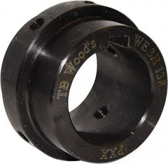 TB Wood's - 2-3/8" Bore, 5/8" x 5/16" Keyway Width x Depth, 8-1/8" Hub, WE50 Flexible Coupling Shaft Hub - 8-1/8" OD, 2-3/4" OAL, Steel, Type BTS - USA Tool & Supply