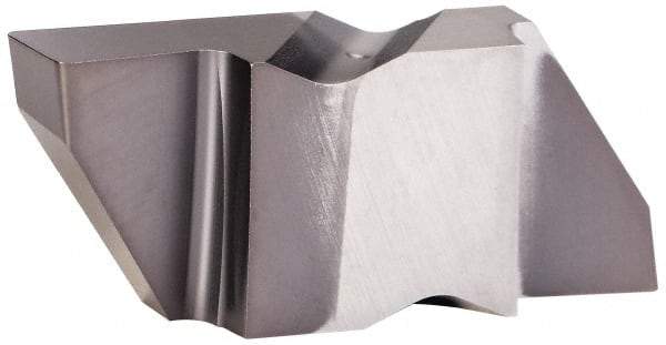 Kennametal - 4189NG Grade KCU10, 4.8mm Cutting Width Carbide Grooving Insert - 6.35mm Max Depth of Cut, Left Hand, 0.57mm Corner Radius, AlTiN Finish - USA Tool & Supply