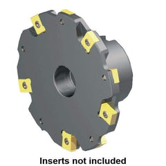 Kennametal - Shell Mount Connection, 0.3937" Cutting Width, 1.0236" Depth of Cut, 125mm Cutter Diam, 1.5748" Hole Diam, 6 Tooth Indexable Slotting Cutter - 90° LN Toolholder, LNE 1245... Insert - USA Tool & Supply