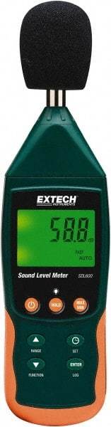 Extech - A and C Frequency Weight, LCD Display Datalogging Sound Meter - 30 to 130 Decibels - USA Tool & Supply