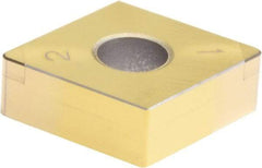 Sumitomo - 2NC-CNGA433 Grade BNC300 PCBN Turning Insert - TiN Finish, 80° Diamond, 1/2" Inscr Circle, 3/16" Thick, 3/64" Corner Radius - USA Tool & Supply