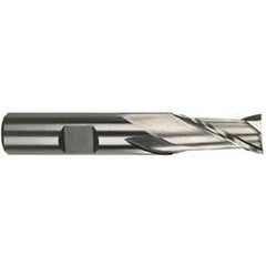 1/2 Dia. x 3 Overall Length 2-Flute Square End M-42 Cobalt SE End Mill-Round Shank-Center Cut-Uncoated - USA Tool & Supply